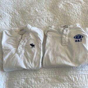 Boys Abercrombie and Fitch Long Sleeve Henleys